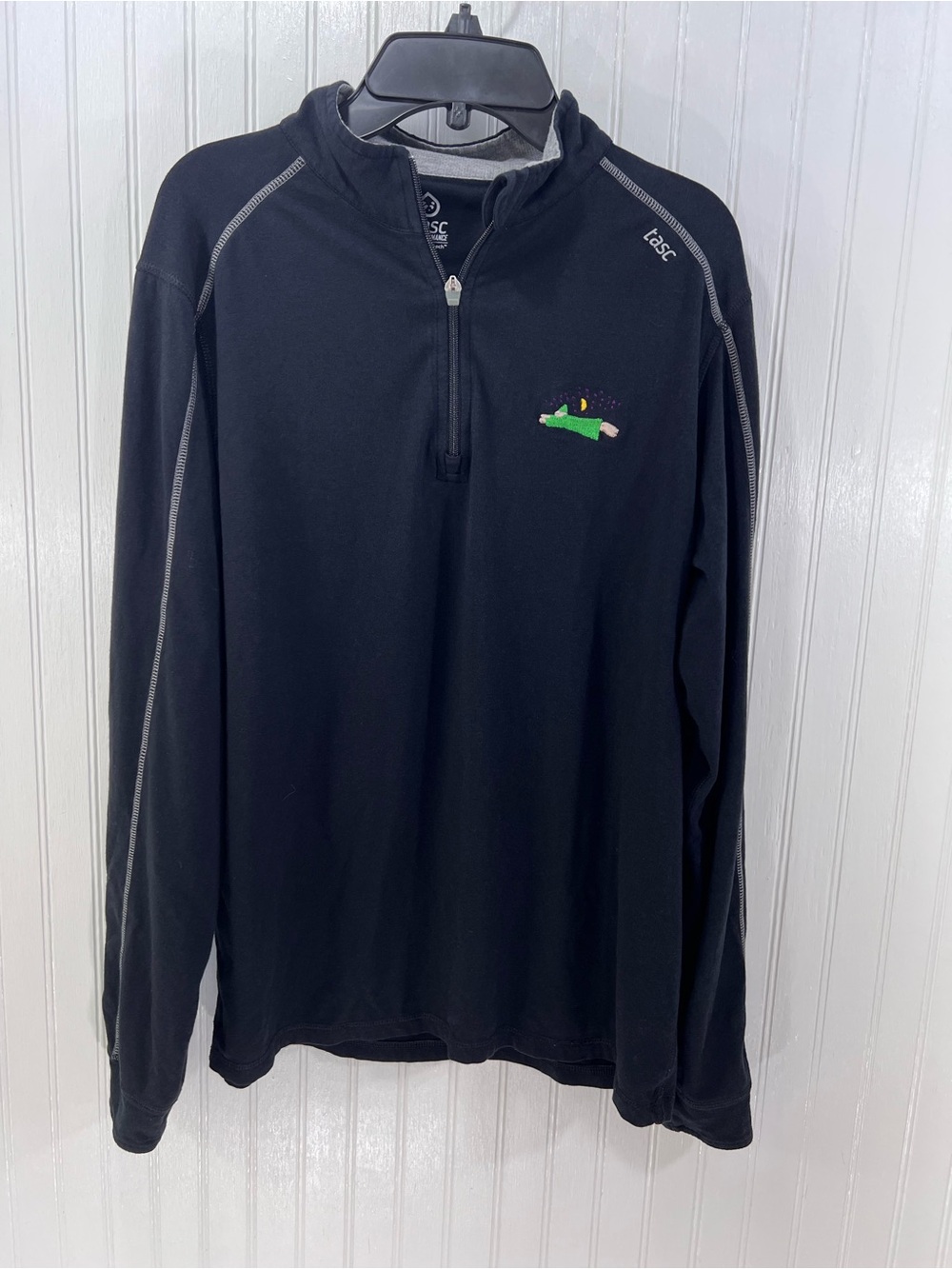 Tasc Performance MOSOtech Men's Black Quarter-Zip Pullover T-Shirt Size Small